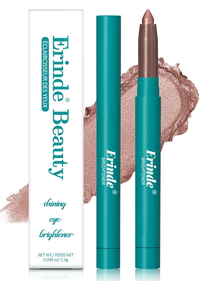 Erinde Eyeshadow Stick, Eye Brightener Stick, Shimmer Creamy Eye Shadow Makeup, Waterproof Long Lasting Glitter Highlighter Eye Liner Pencil, 04 Mauve Taupe - Image 1